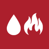 Water Drop and Fire Flame Icon